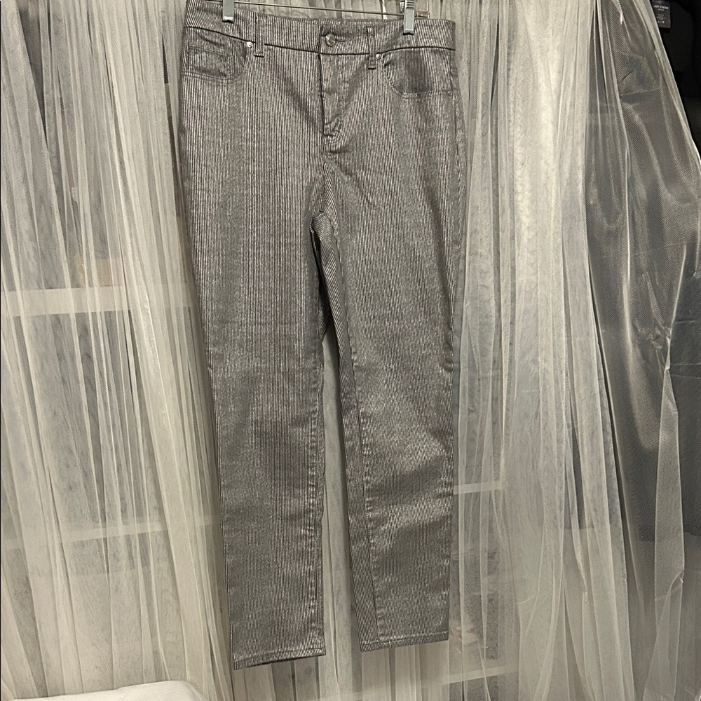 Chico's Gray Pants with slight shimmer.  size 8